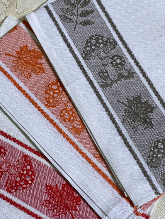 Набор 3 шт кухонных полотенец FUNGHI (грибы)