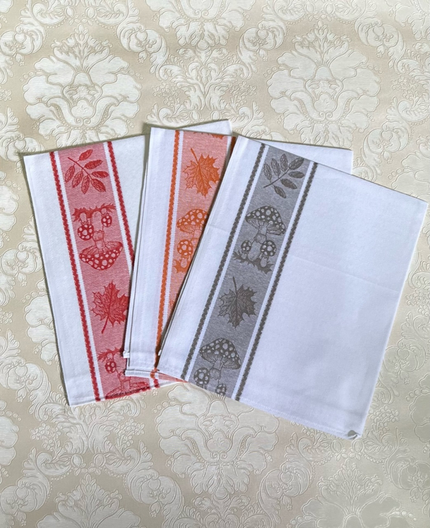 Набор 3 шт кухонных полотенец FUNGHI (грибы)