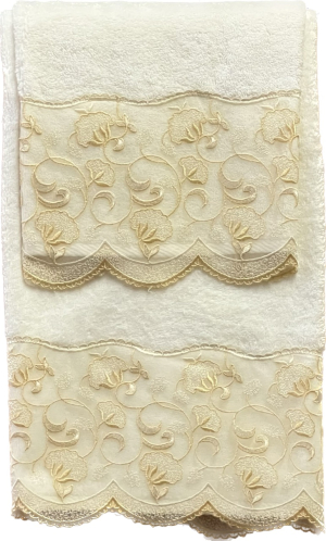 Комплект полотенец Sandri LACE (3 шт.) gold