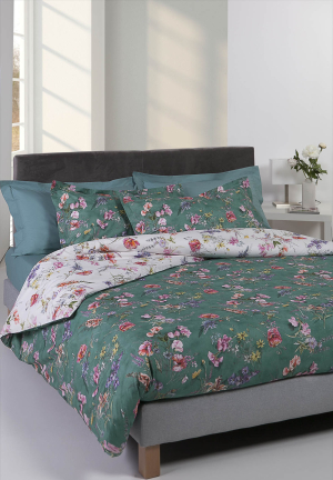 Постельное белье Mirabello CAMPAGNA IN FIORE 220x200 EMERALD