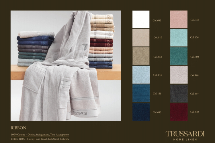 Комплект полотенец Trussardi RIBBON - 2 шт. AVORIO