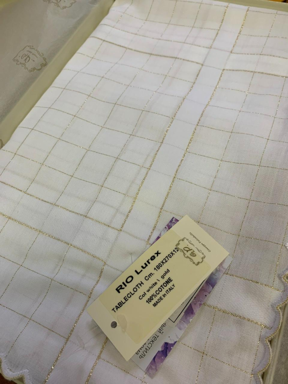 Скатерть с салфетками Palombella RIO LUREX GOLD 180x270x12