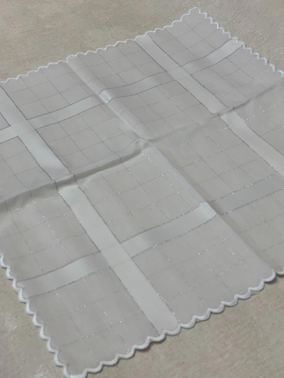 Скатерть с салфетками Palombella RIO LUREX SILVER 180x270x12