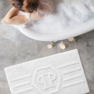 Коврик элитный Philipp Plein HEXAGON 70Х100 bianco