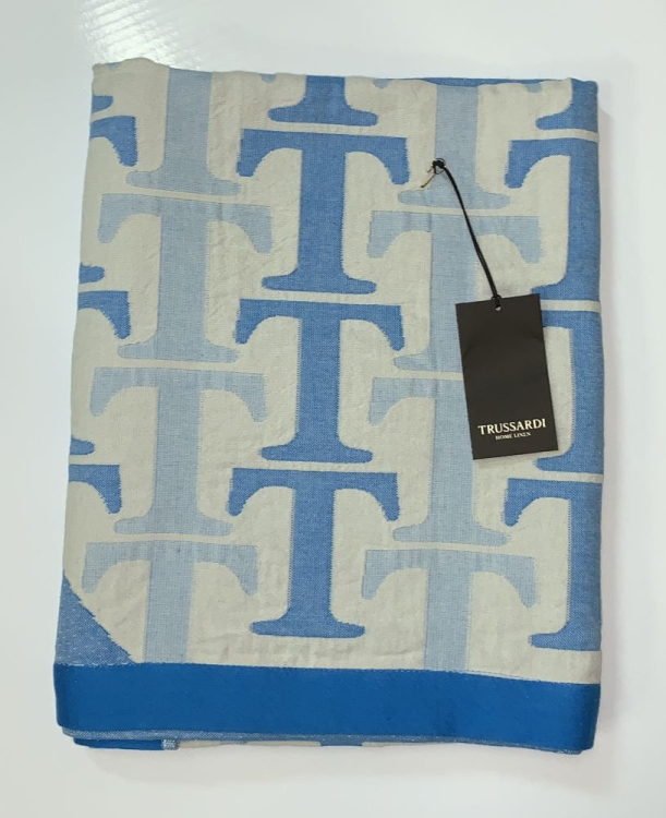 Полотенце банное Trussardi LETTER 100x180 Azzuro