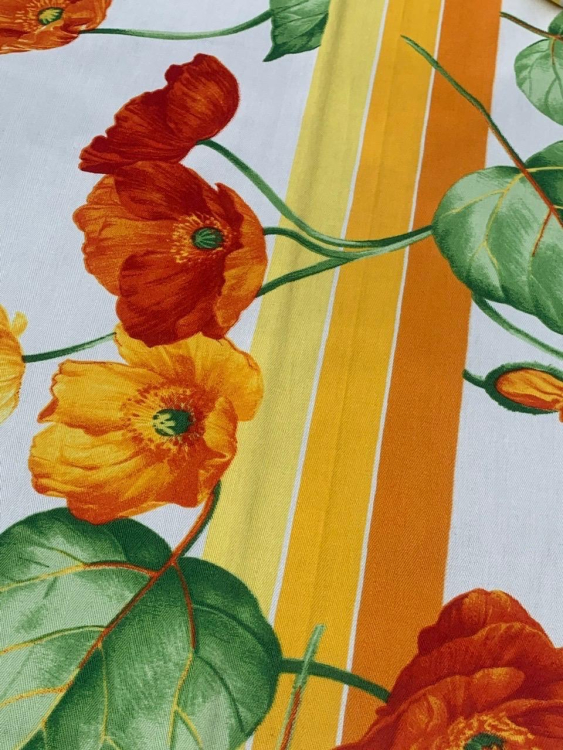 Скатерть круглая с салфетками Vallesusa POPPY D.180х8