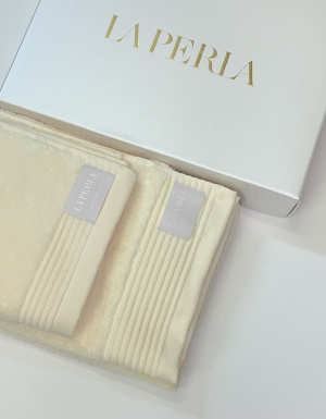 Комплект полотенец La Perla NERVURES - 2 шт. сливочный