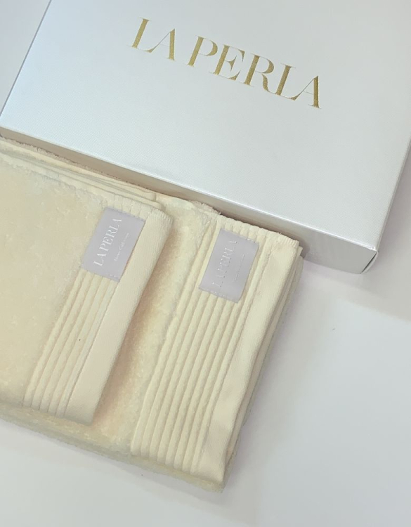 Комплект полотенец La Perla NERVURES - 2 шт. сливочный