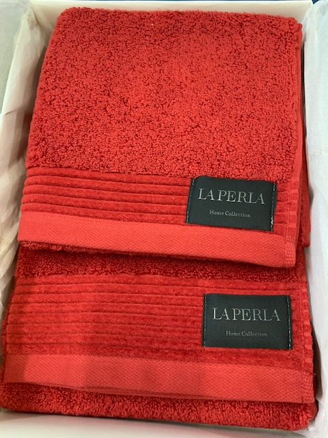 Комплект полотенец La Perla NERVURES - 2 шт. винный