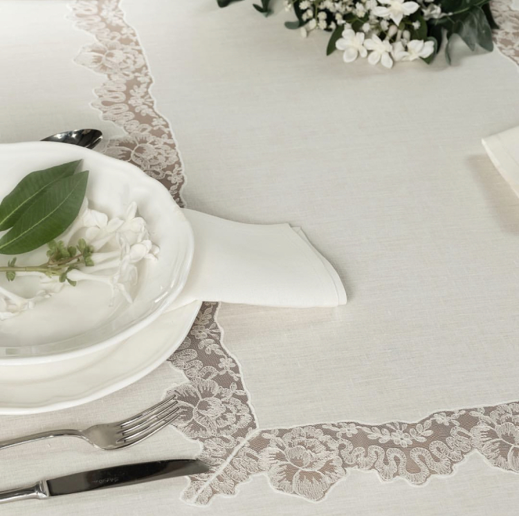 Элитная скатерть CLELIA (КЛЕЛИЯ) 180x360 x12 салфеток