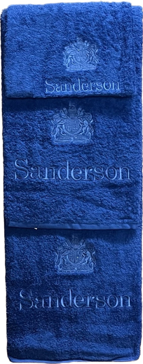 Комплект полотенец Sanderson LOGO RICAMATO - 3 шт. Васильковый