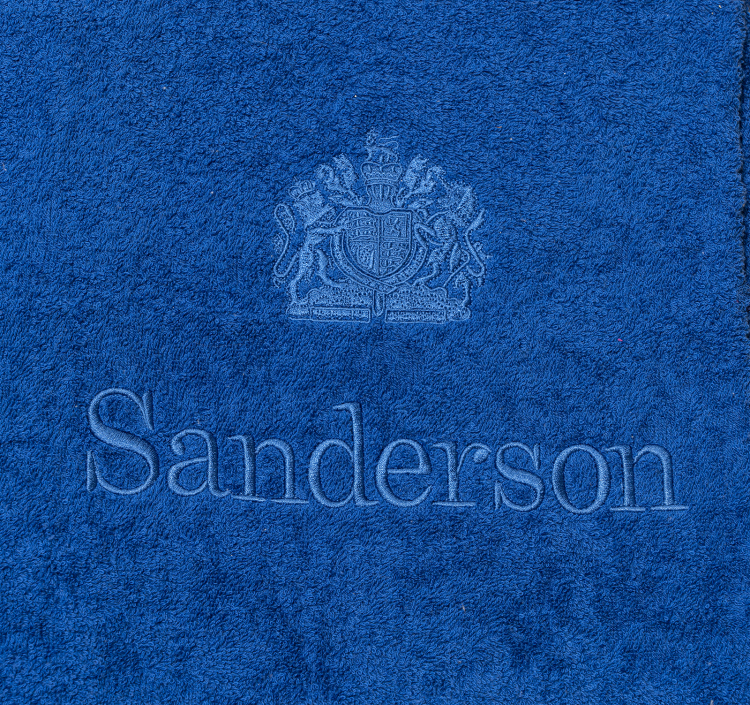 Комплект полотенец Sanderson LOGO RICAMATO - 3 шт. Васильковый