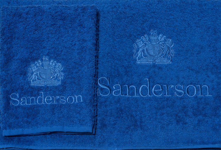 Комплект полотенец Sanderson LOGO RICAMATO - 3 шт. Васильковый