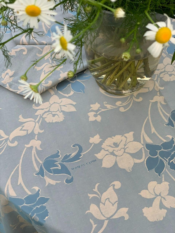 Круглая скатерть с салфетками, Mila Schon 9812 O220х12