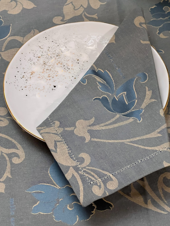 Круглая скатерть с салфетками, Mila Schon 9812 O220х12