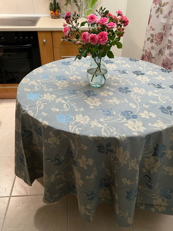 Круглая скатерть с салфетками, Mila Schon 9812 O220х12