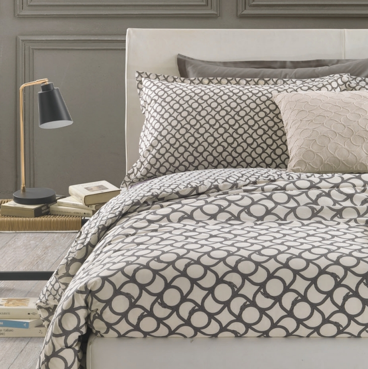 220x200 Постельное белье Trussardi CONTEMPORARY LOGO grey