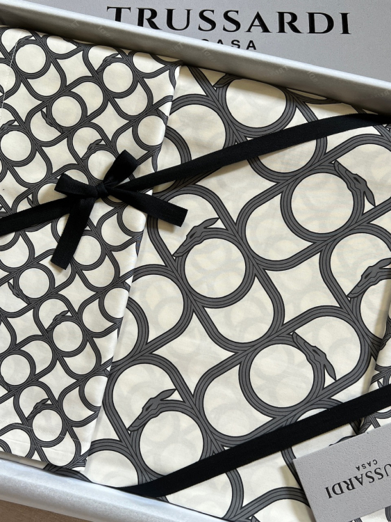 220x200 Постельное белье Trussardi CONTEMPORARY LOGO grey