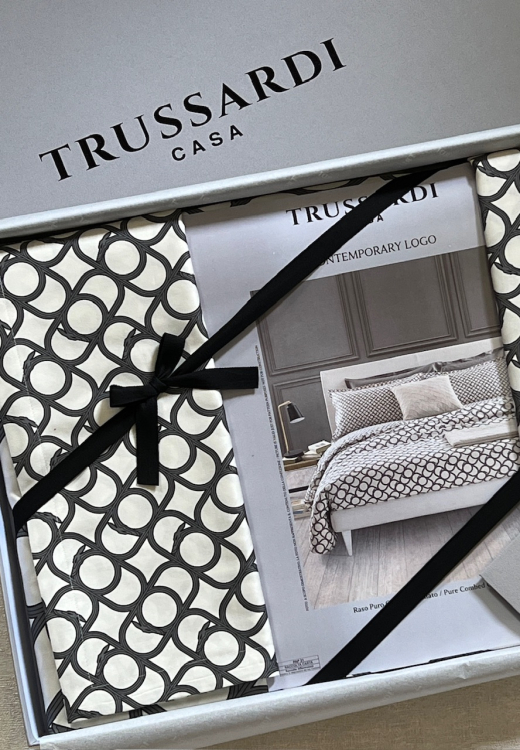 220x200 Постельное белье Trussardi CONTEMPORARY LOGO grey