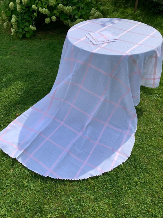 Скатерть овальная с салфетками Palombella RIO 180x270x12 OVALE (Pink)