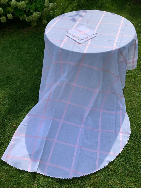 Скатерть овальная с салфетками Palombella RIO 180x270x12 OVALE (Pink)