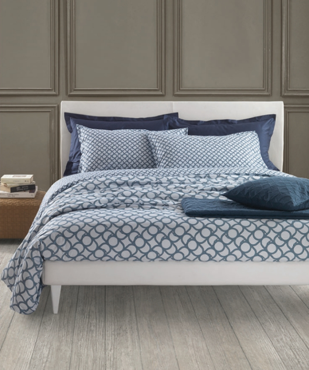 220x200 Постельное белье Trussardi CONTEMPORARY LOGO blue