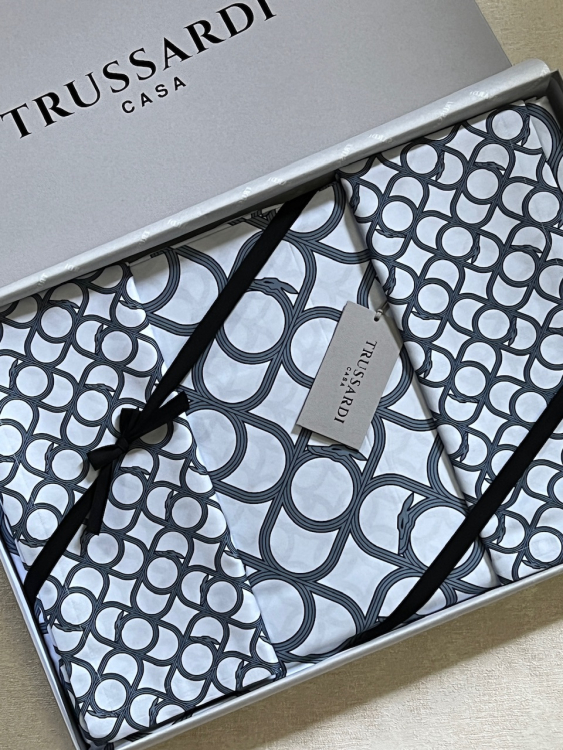 220x200 Постельное белье Trussardi CONTEMPORARY LOGO blue